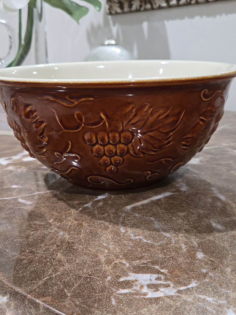 Williams Sonoma Embossed High Quality Stoneware Serving Bowl